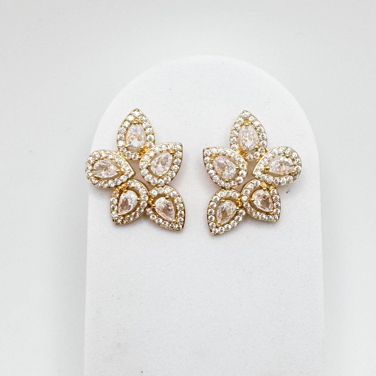 Zirconia studded earring | 18K Gold Plated