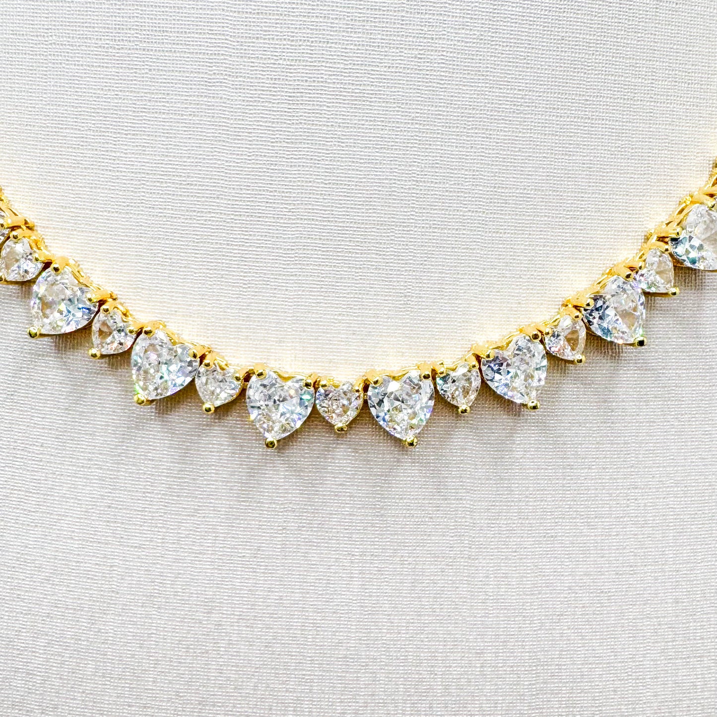 RIVIERA NECKLACE IN 18K GOLD WITH ZIRCONIA STONES
