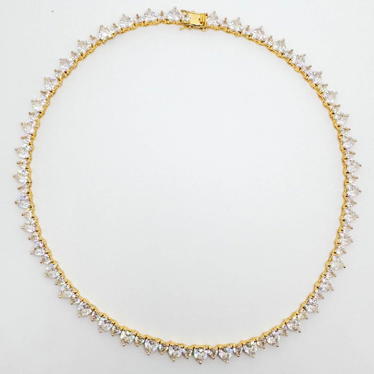 RIVIERA NECKLACE IN 18K GOLD WITH ZIRCONIA STONES