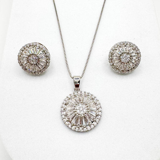 SET |  White Rhodium Plated