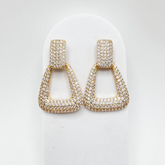 Zirconia studded earring | 18K Gold Plated