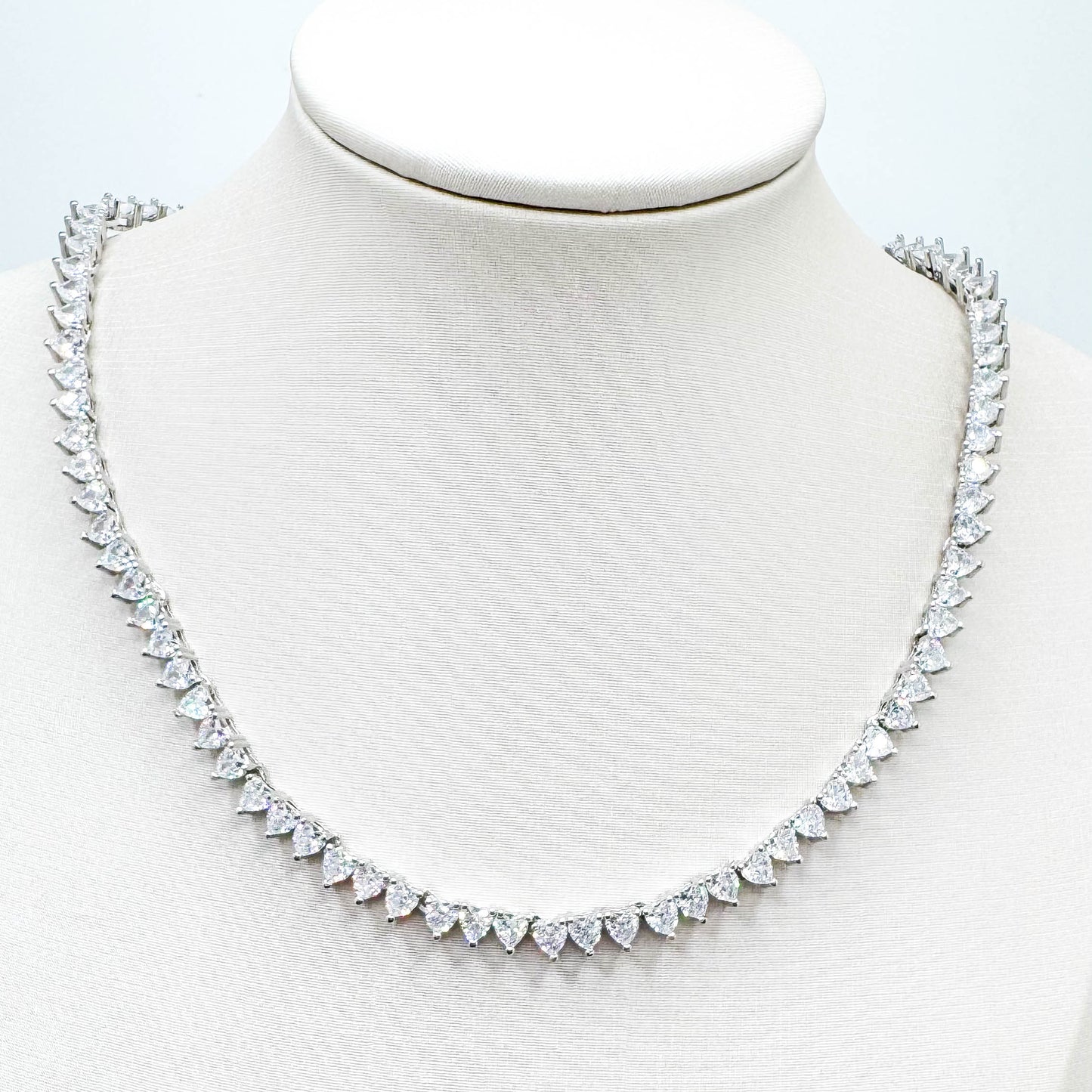 RIVIERA CRYSTAL ZIRC CHOKER NECKLACE. 4MM