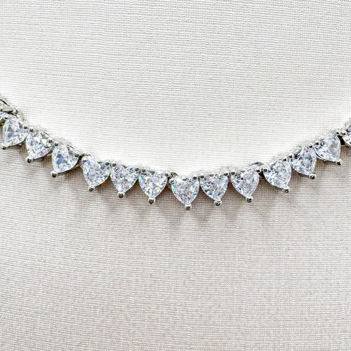 RIVIERA CRYSTAL ZIRC CHOKER NECKLACE. 4MM