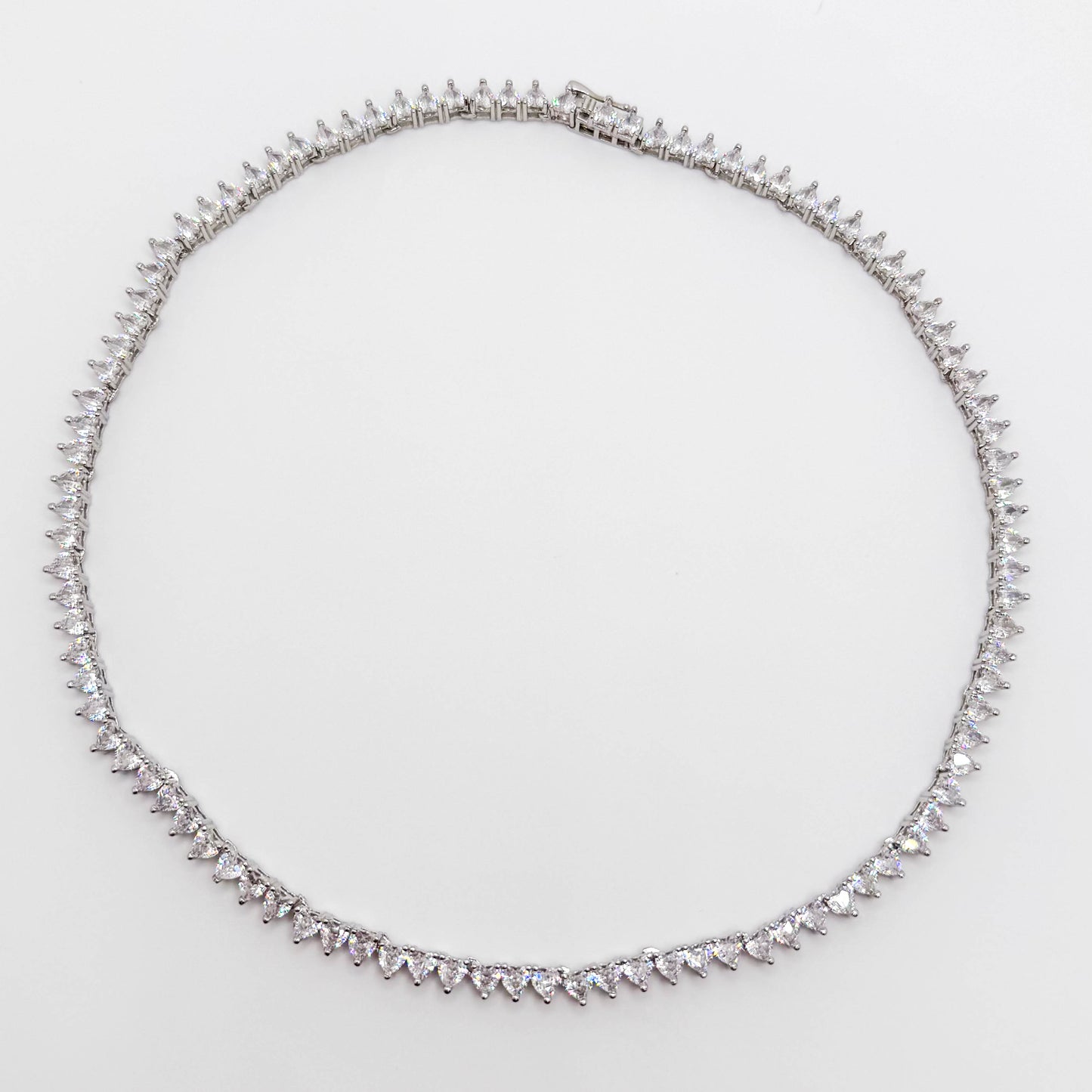 RIVIERA CRYSTAL ZIRC CHOKER NECKLACE. 4MM