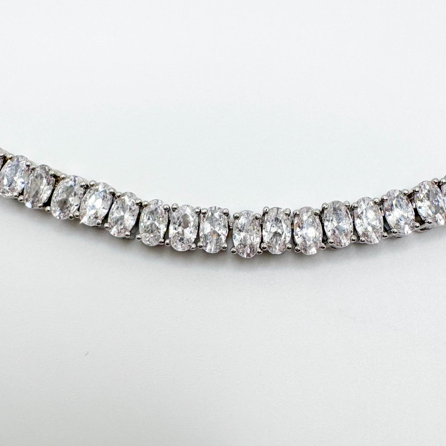 RIVIERA CRYSTAL ZIRC CHOKER NECKLACE. 5MM