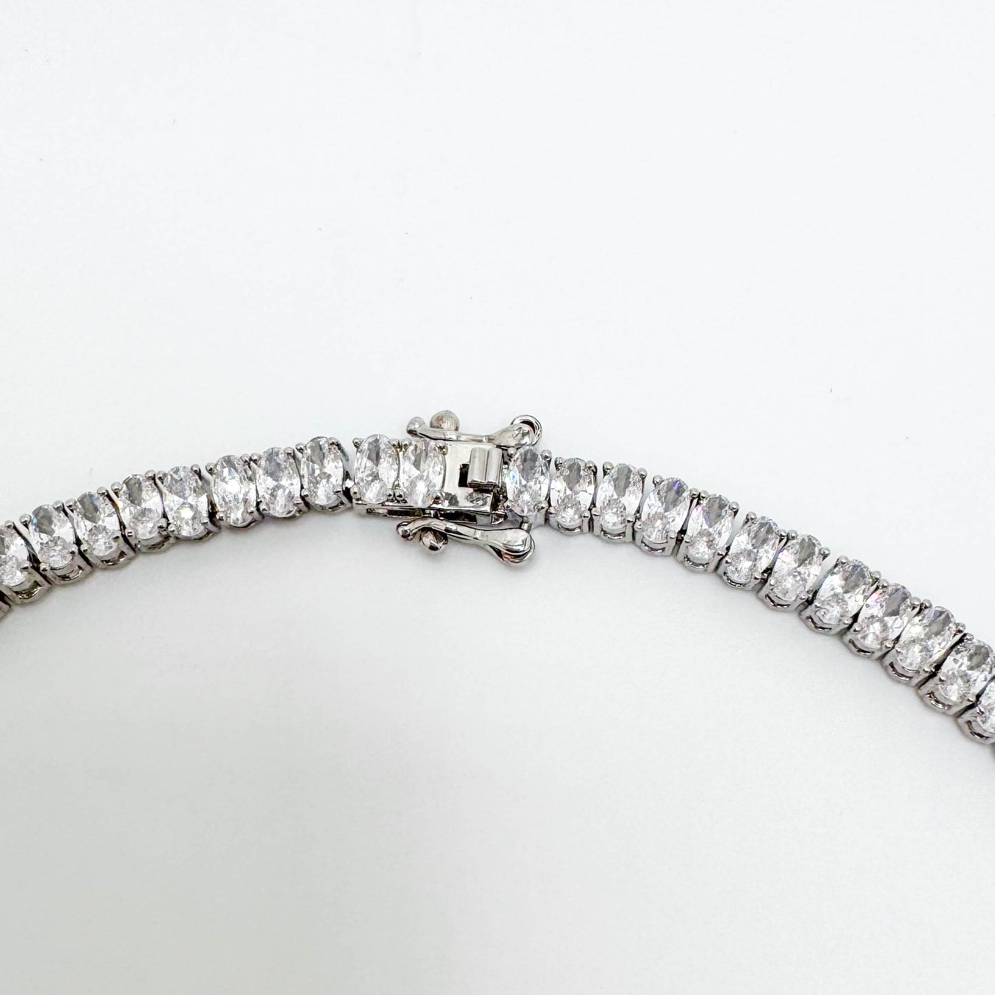 RIVIERA CRYSTAL ZIRC CHOKER NECKLACE. 5MM