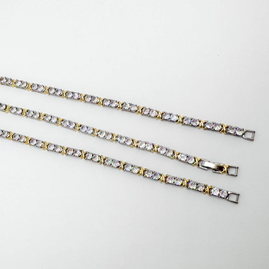 RIVIERA DIAMOND GOLD FANCY 4MM BRACELET